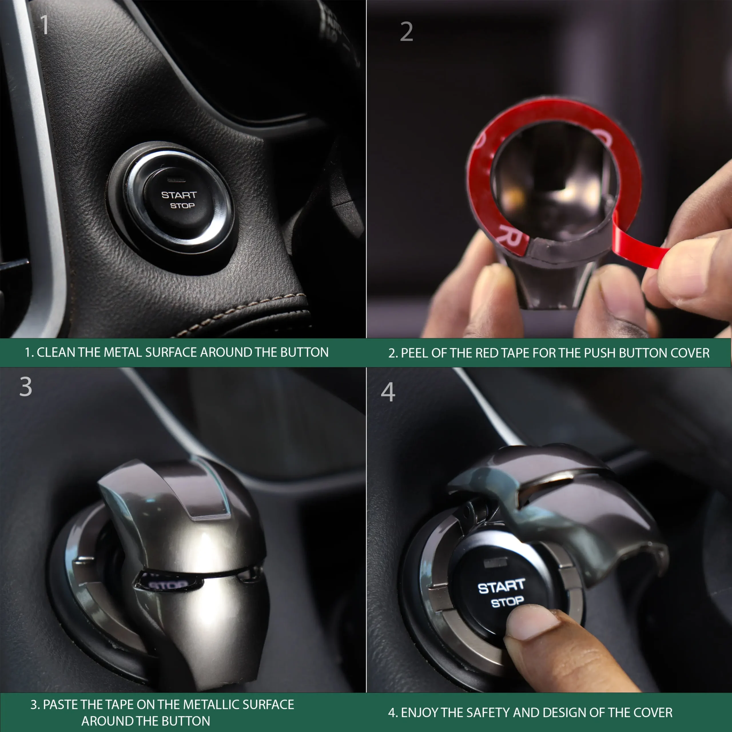 Car start Stop Button Cover - Iron Man model - Image 5